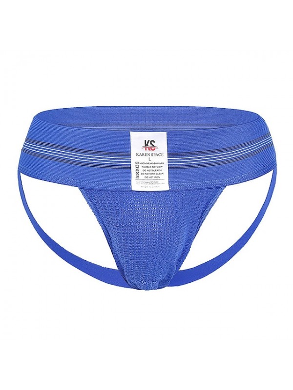 Men's Jockstrap Athletic Supporters Athleisure Underwear Briefs Bottoms Nylon Winter Fitness Gym Workout Performance Running Training Quick Dry Breathable Soft Sport Fashion Yellow Blue White Black #8129338