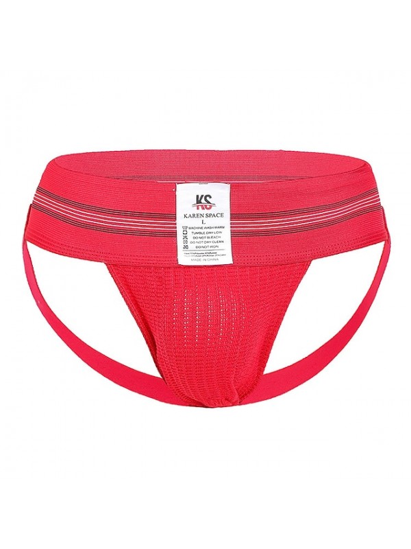 Men's Jockstrap Athletic Supporters Athleisure Underwear Briefs Bottoms Nylon Winter Fitness Gym Workout Performance Running Training Quick Dry Breathable Soft Sport Fashion Yellow Blue White Black #8129338