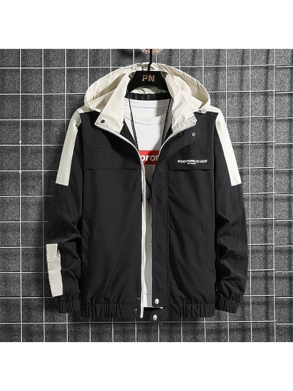 Men's Hiking Jacket Hiking Windbreaker Summer Outdoor Breathable Lightweight Soft Comfortable Outerwear Trench Coat Top Fishing Climbing Running Black Yellow Apricot / Camping / Hiking / Caving #9024403