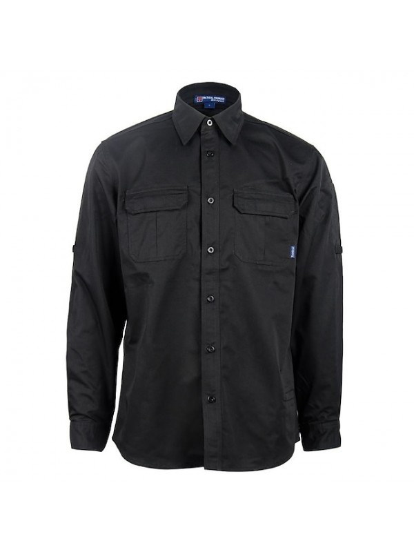 Men's Hiking Shirt / Button Down Shirts Tactical Military Shirt Long Sleeve Tee Tshirt Top Outdoor Quick Dry Lightweight Spring Summer Polyester Camo CP Green Black Camping / Hiking / Caving #9010787