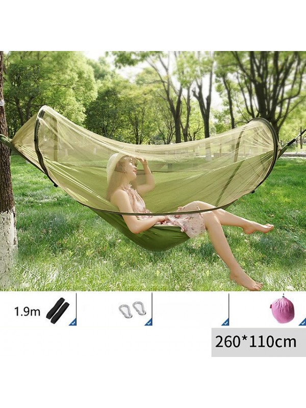 Camping Hammock with Pop Up Mosquito Net Outdoor Portable Anti-Mosquito Ultra Light (UL) Breathable for Fishing Climbing Beach Pop Up Design #8981171