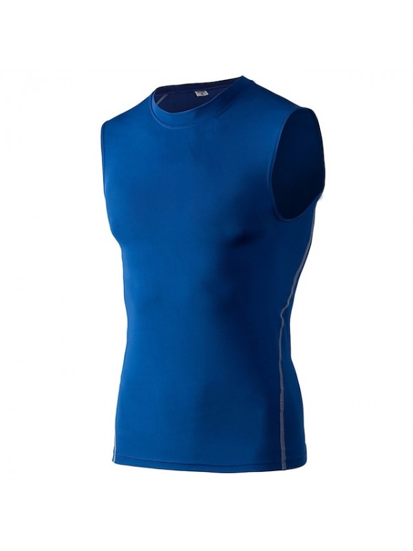 YUERLIAN Men's Sleeveless Compression Tank Top Base Layer Athletic Winter Elastane Quick Dry Stretchy Sweat wicking Gym Workout Exercise & Fitness Basketball Running Sportswear Solid Colored Neon #6039716