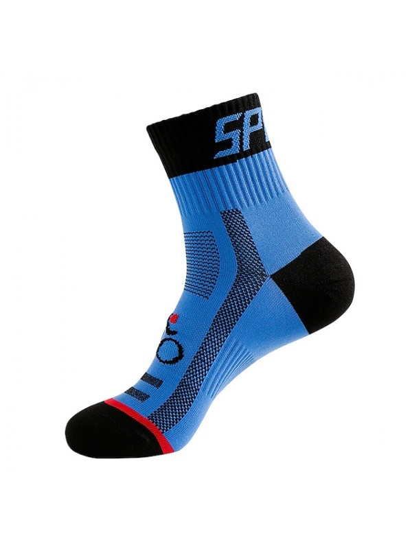 Compression Socks Athletic Sports Socks Crew Socks Cycling Socks Men's Football / Soccer Cycling / Bike Breathable Wearable 1 Pair Winter Solid Color Chinlon Black White Orange M L XL #5298265