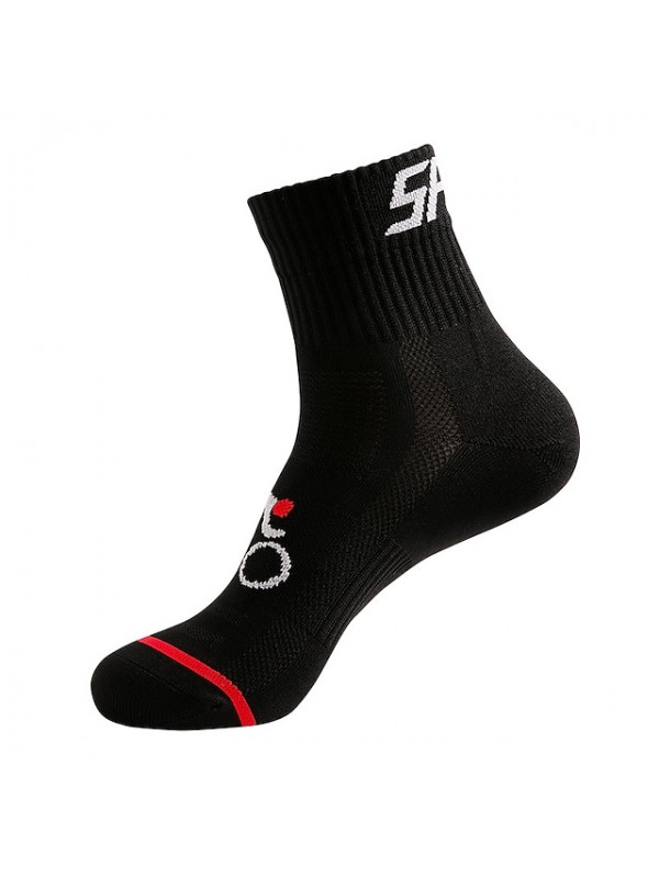 Compression Socks Athletic Sports Socks Crew Socks Cycling Socks Men's Football / Soccer Cycling / Bike Breathable Wearable 1 Pair Winter Solid Color Chinlon Black White Orange M L XL #5298265