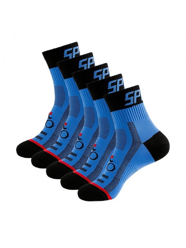 Compression Socks Athletic Sports Socks Crew Socks Cycling Socks Men's Football / Soccer Cycling / Bike Breathable Wearable 1 Pair Winter Solid Color Chinlon Black White Orange M L XL #5298265