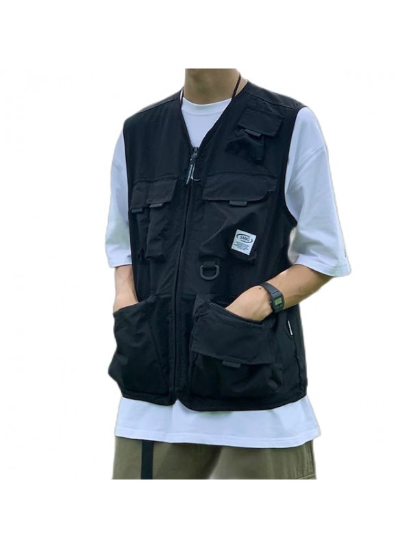 Men's Military Tactical Vest Hiking Vest Outdoor Quick Dry Lightweight Breathable Multi Pockets Outerwear Jacket Top Hunting Fishing Climbing M2010 Army Green M2010 black / Sleeveless #8587403
