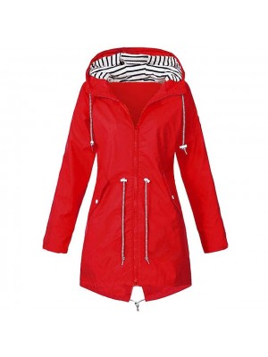 Women's Hoodie Jacket Waterproof Hiking Jacket Raincoat Rain Jacket Winter Outdoor Thermal Warm Windproof Lightweight Breathable Windbreaker Coat Top Camping Fishing Casual Blue Yellow Black Red Navy #8356277