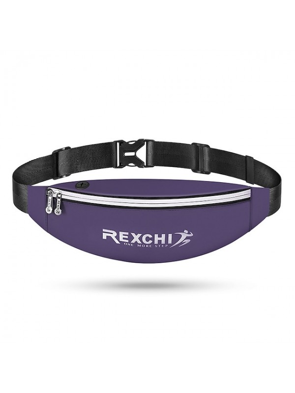 Hiking Waist Bag Rain Waterproof Wearable Lightweight Reflective Trim Outdoor Fitness Hiking Bike / Bicycle Jogging PU(Polyurethane) Multi color Purple Navy Blue #8404197