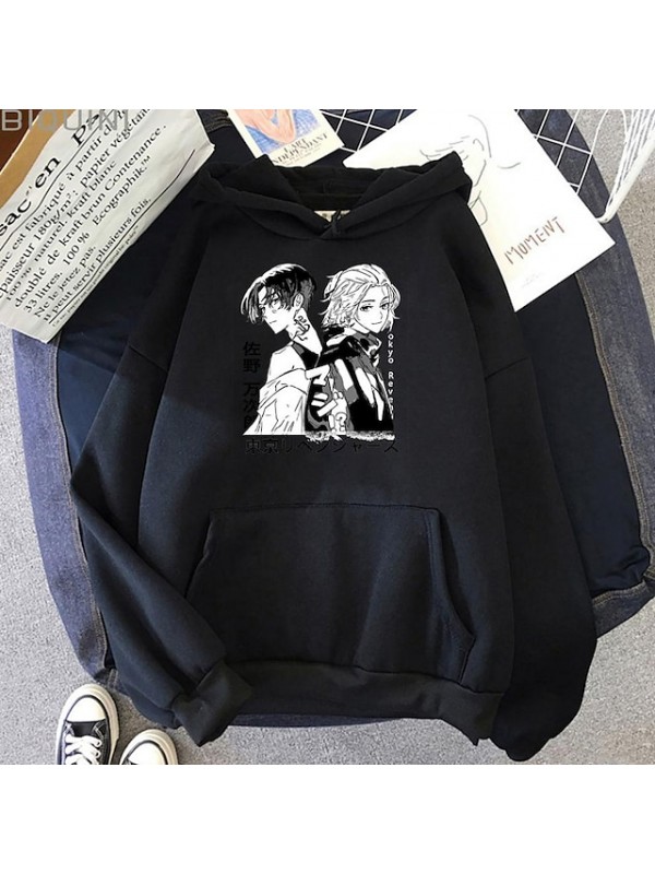Inspired by Tokyo Revengers Sano Manjiro Anime Cartoon Polyster Print Harajuku Graphic Kawaii Hoodie For Men's / Women's #8789914