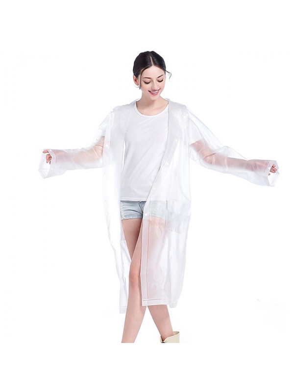 Thickened Non-disposable Eva Front Open Raincoat Outdoor Hiking Poncho One-piece Raincoat #9035001