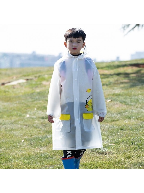 Raincoat Children's Thickened Large Brim with Schoolbag Poncho Cartoon Student Mountaineering Walking Cycling Raincoat #9034996