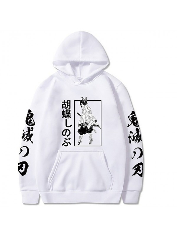 Inspired by Demon Slayer: Kimetsu no Yaiba Cosplay Kochou Shinobu Anime Cartoon Polyster Print Harajuku Graphic Kawaii Hoodie For Men's / Women's / Male / Female / Manga / Classic & Timeless #8772125