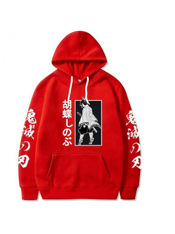Inspired by Demon Slayer: Kimetsu no Yaiba Cosplay Kochou Shinobu Anime Cartoon Polyster Print Harajuku Graphic Kawaii Hoodie For Men's / Women's / Male / Female / Manga / Classic & Timeless #8772125