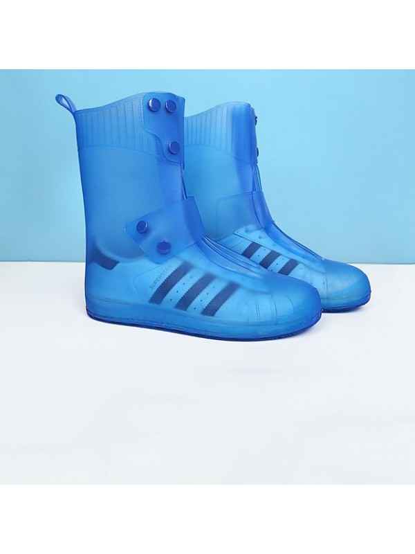 Rainproof Shoe Cover Non-slip Thickening Wear-resistant Waterproof Shoe Cover Rain Boots Women's Rainy Riding Adult Silicone Shoe Cover #9035002