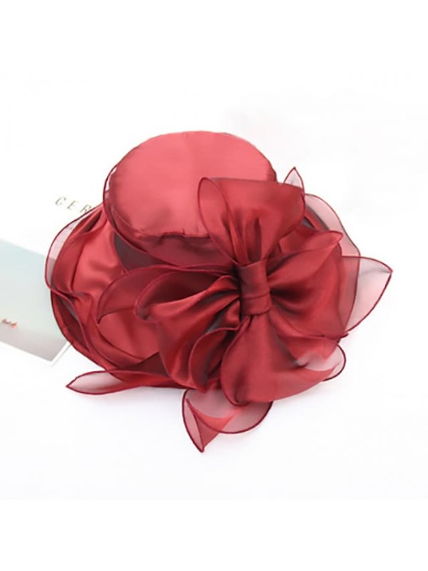 Retro Organza Headwear with Lace-up 1 PC Party / Evening / Horse Race Headpiece #8625808