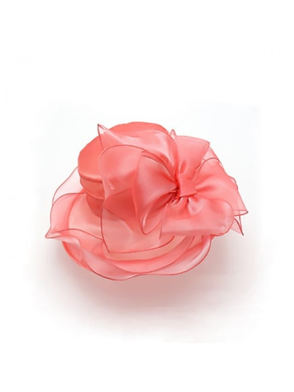 Retro Organza Headwear with Lace-up 1 PC Party / Evening / Horse Race Headpiece #8625808