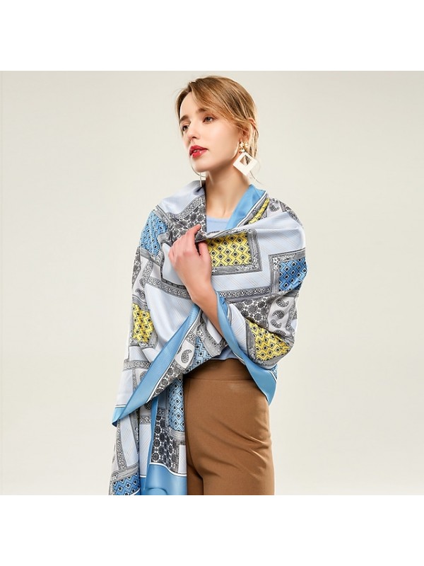 Sleeveless Ladies Polester / Cotton Blend Party / Holiday Women's Wrap / Women's Scarves With Pattern / Print #9024848