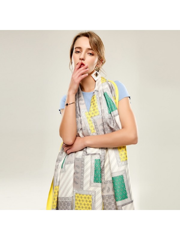 Sleeveless Ladies Polester / Cotton Blend Party / Holiday Women's Wrap / Women's Scarves With Pattern / Print #9024848