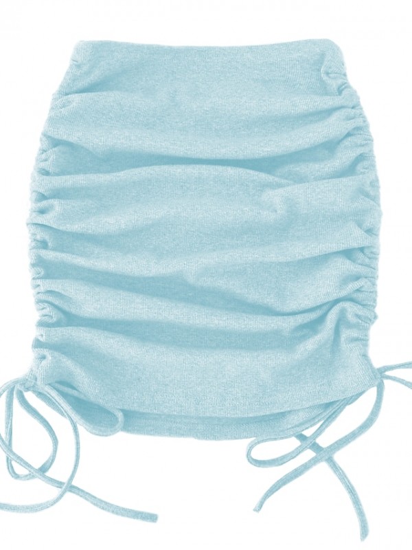 Women's Elegant Sexy Bodycon Skirts Date Vacation Solid Colored Ruched Blushing Pink Black Gray S M L / Mini / Slim #8594183