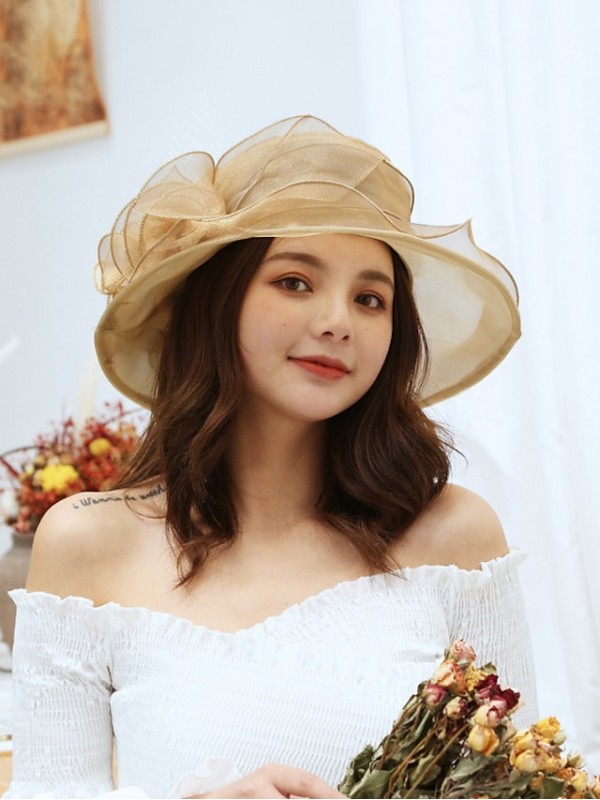 Women's Classic & Timeless Bucket Hat Sun Hat Dailywear Holiday Outdoor Floral Floral Wine Beige Hat Portable Windproof Comfort #9020413
