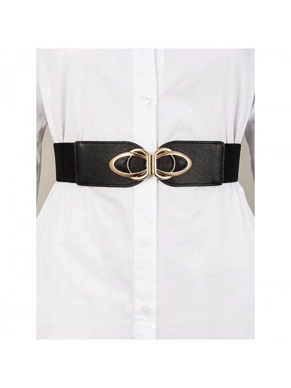 Women's Wide Belt Daily Tea Party Black Brown Belt Pure Color / Fall / Winter / Spring / Summer #8870459