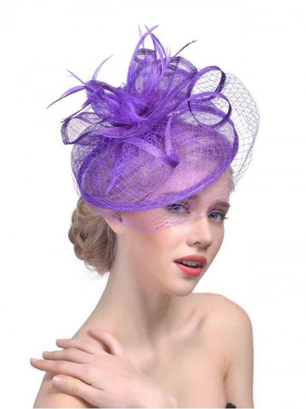 Women's Hair Clip Party Party Solid Color Headwear / Black / Yellow / Red / Blue / Purple #8774508
