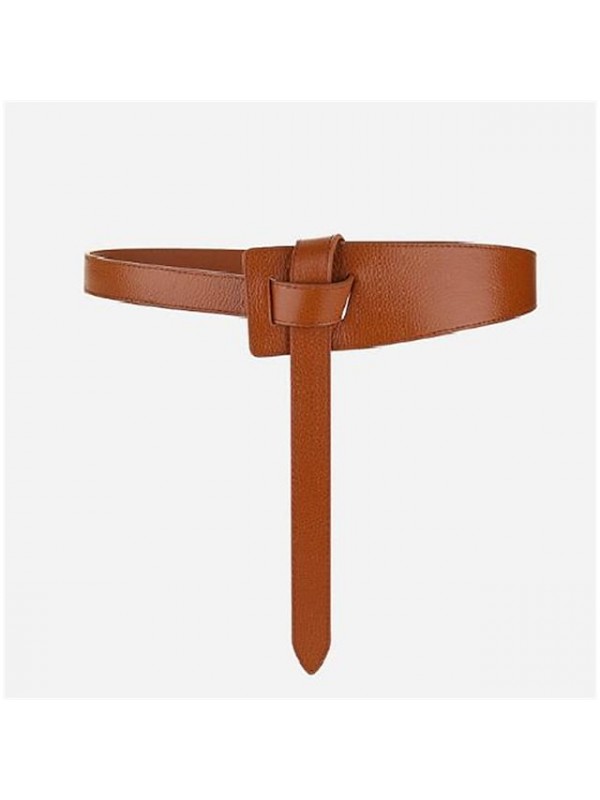 Women's Wide Belt Party Street Dailywear Daily Black White Belt Pure Color Red Brown Khaki Fall Winter #8538061